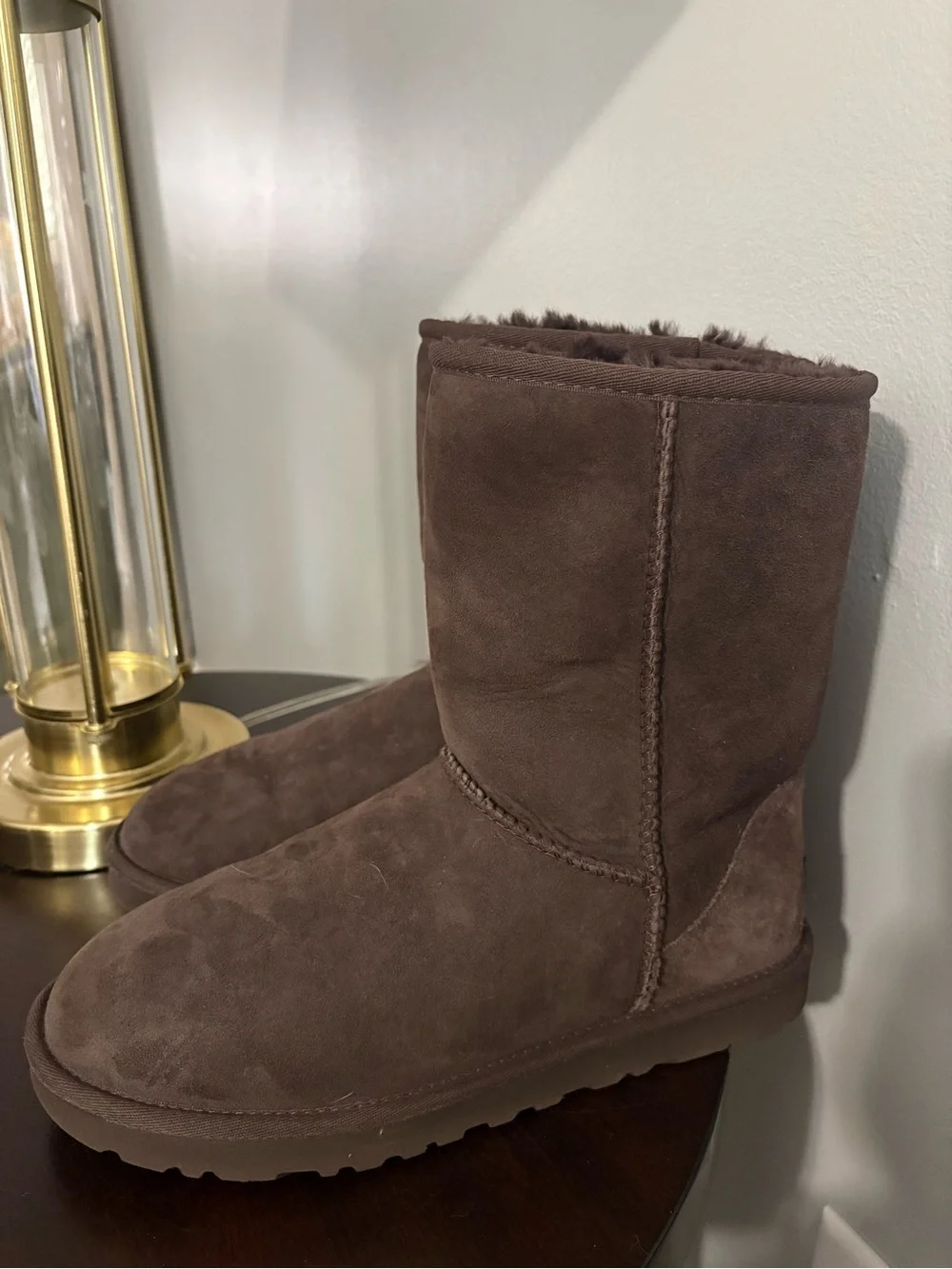 UGG 5825 Australia Classic Short Boots Women's Brown Suede Sheepskin